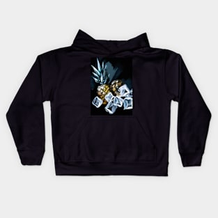 Pineapple and ice cubes Kids Hoodie